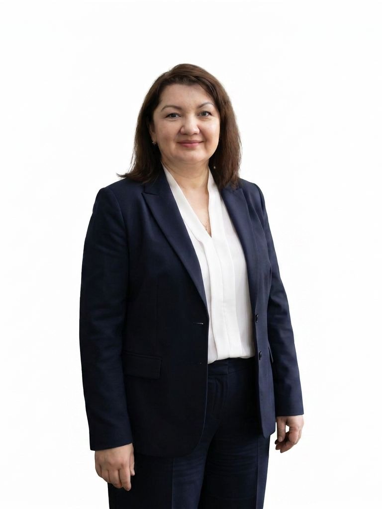Людмила Одинцова в деловом костюме